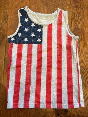 Carter's American Flag Red & Blue Stars & Stripes Tank Top size 7